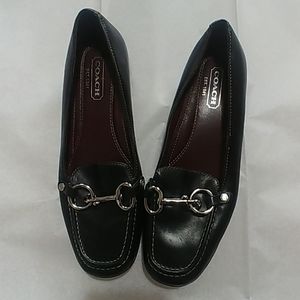 *SOLD* Coach black leather flats